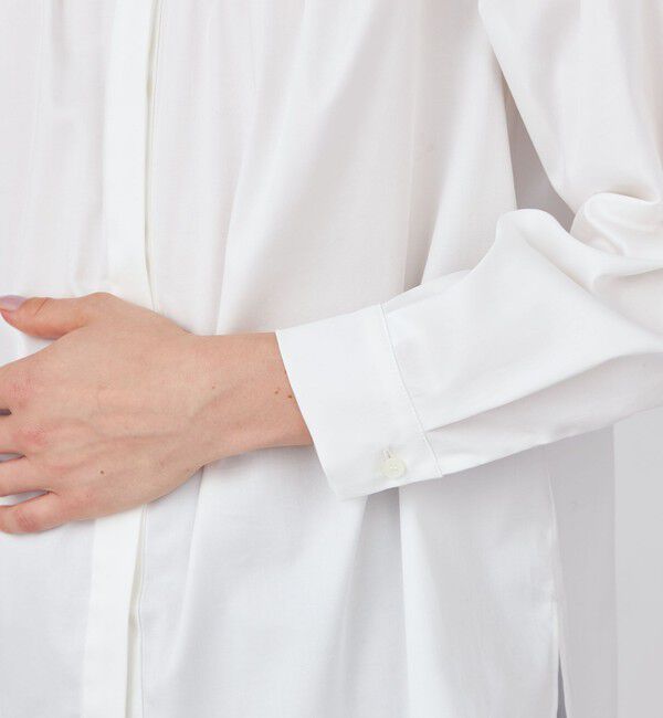 Ballsey「ハイカウントサテン スタンドカラーシャツ」|シャツ・ブラウス|