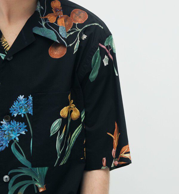 CABaN「CABaN コットン Green Showerプリント ハーフスリーブシャツ」|シャツ・ブラウス|