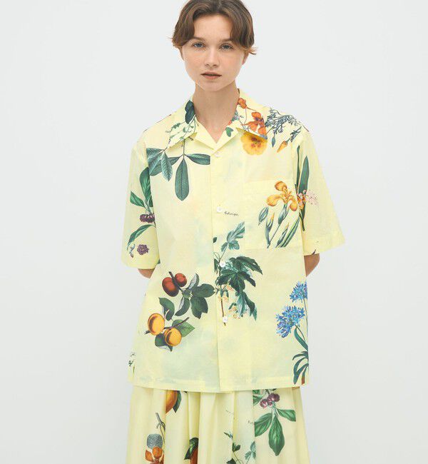 CABaN「CABaN コットン Green Showerプリント ハーフスリーブシャツ」|シャツ・ブラウス|