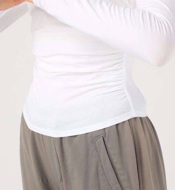 JAMES PERSE「コットンポリエステルジャージー サイドシャーリングTシャツ WMTP3232」|Tシャツ・カットソー|