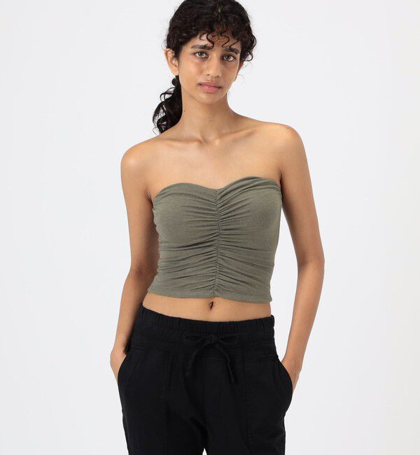 JAMES PERSE「コットンポリエステルジャージー シャーリングチューブトップ WMTP3234」|チューブトップ|