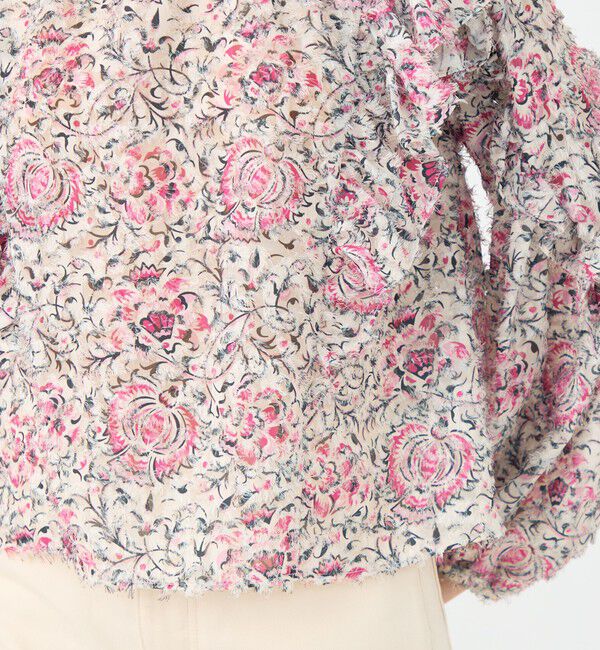 SOULEIADO「ラメカットジャカード フリルブラウス」|シャツ・ブラウス|