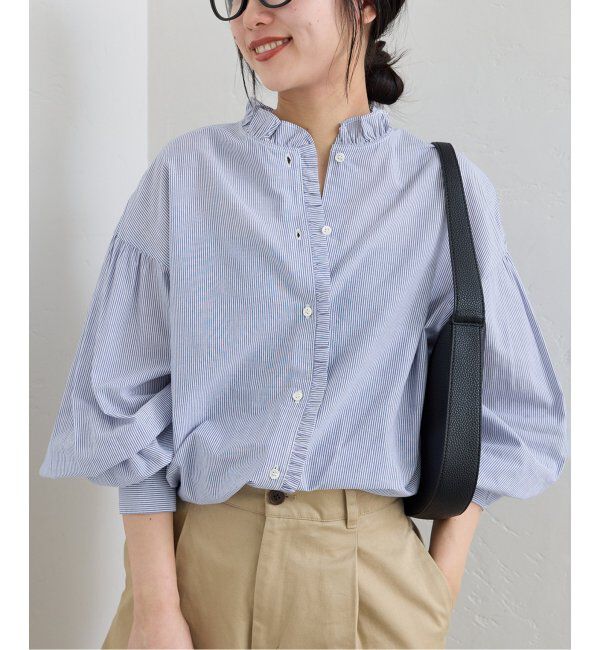 SLOBE IENA「《追加》ミニフリルブラウス」|シャツ・ブラウス|