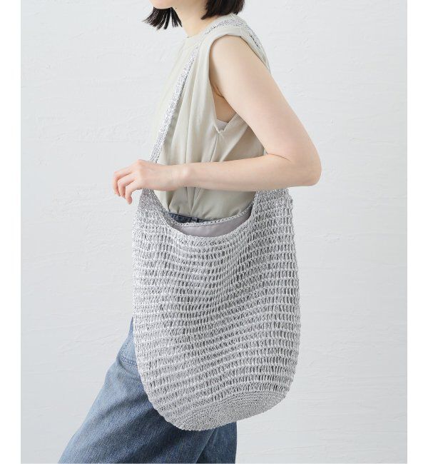 SLOBE IENA「CONTROL FREAK メタリックペーパークロッシェバッグ 244-121506」|ショルダー・メッセンジャー|