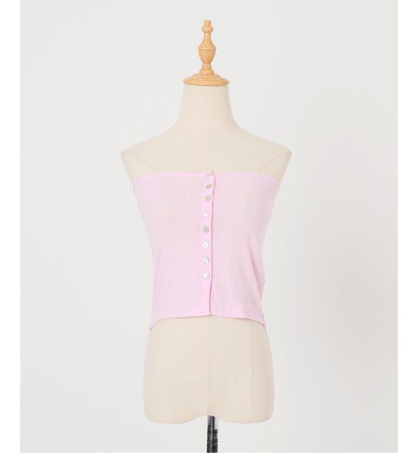 SLOBE IENA「miller/ミラー SLOBE別注 シアーカットソービスチェ」|チューブトップ|