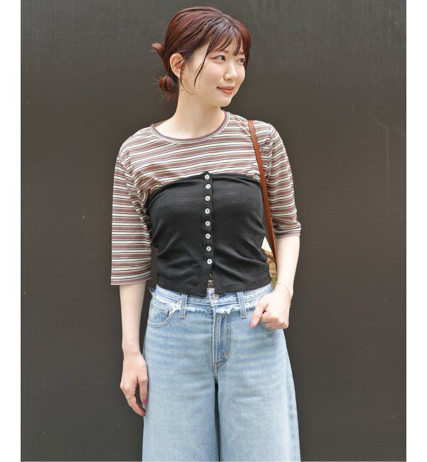 SLOBE IENA「miller/ミラー SLOBE別注 シアーカットソービスチェ」|チューブトップ|