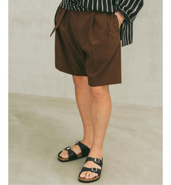 EDIFICE「シャンタン ベルテッド 2プリーツ ショーツ」|その他|
