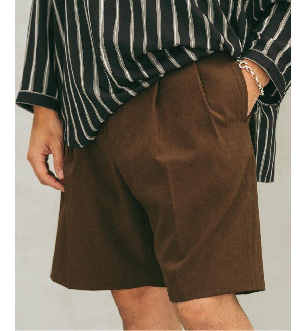 EDIFICE「シャンタン ベルテッド 2プリーツ ショーツ」|その他|