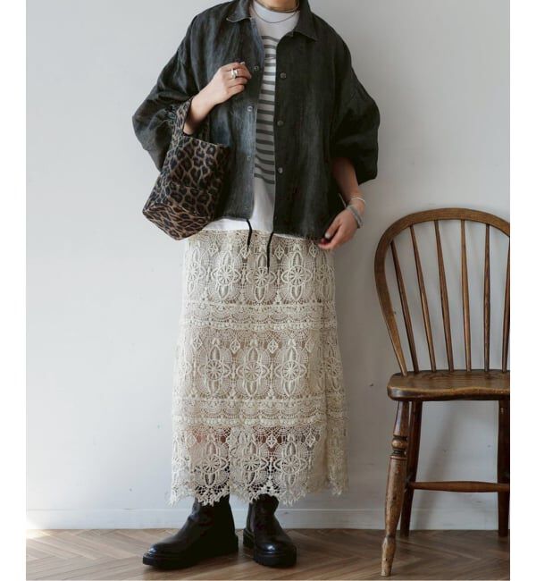 journal standard luxe「《追加4》レースMIX スカート」|スカート|