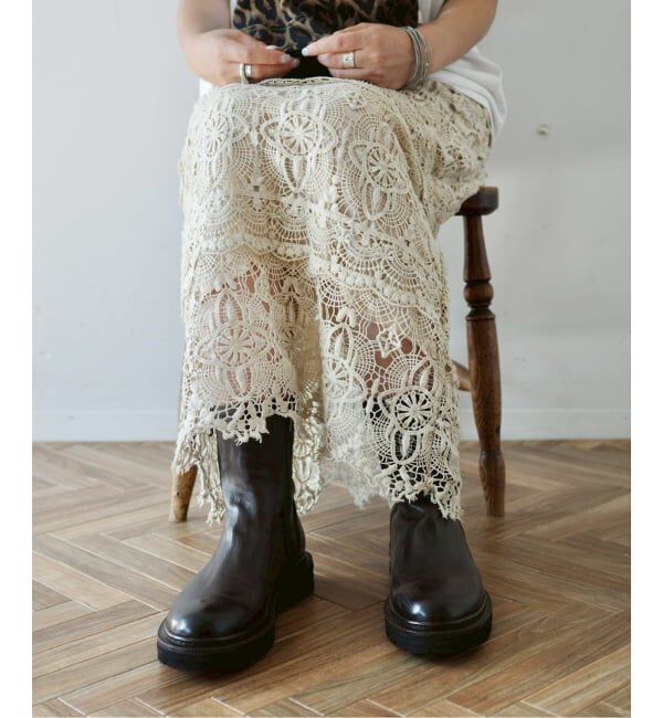 journal standard luxe「《追加4》レースMIX スカート」|スカート|ナチュラル