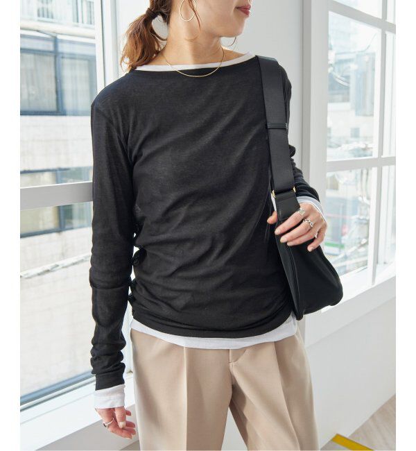 Spick and Span「《追加》シアーボートネックプルオーバー」|Tシャツ・カットソー|