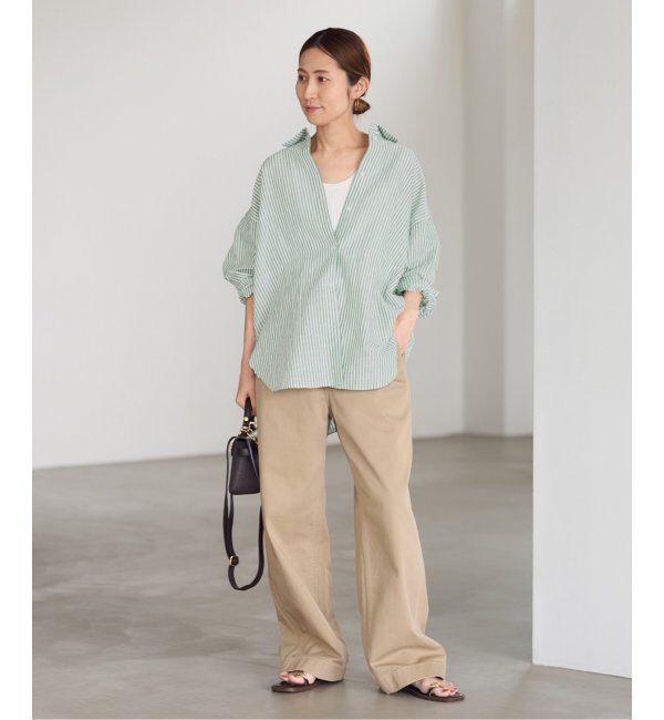 FRAMeWORK「コットンリネンオーバーシャツ」|シャツ・ブラウス|