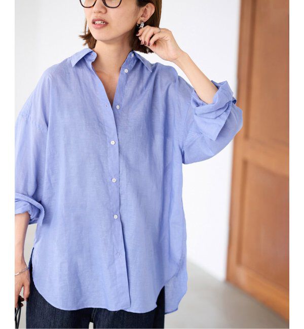 FRAMeWORK「コットンリネンオーバーシャツ」|シャツ・ブラウス|