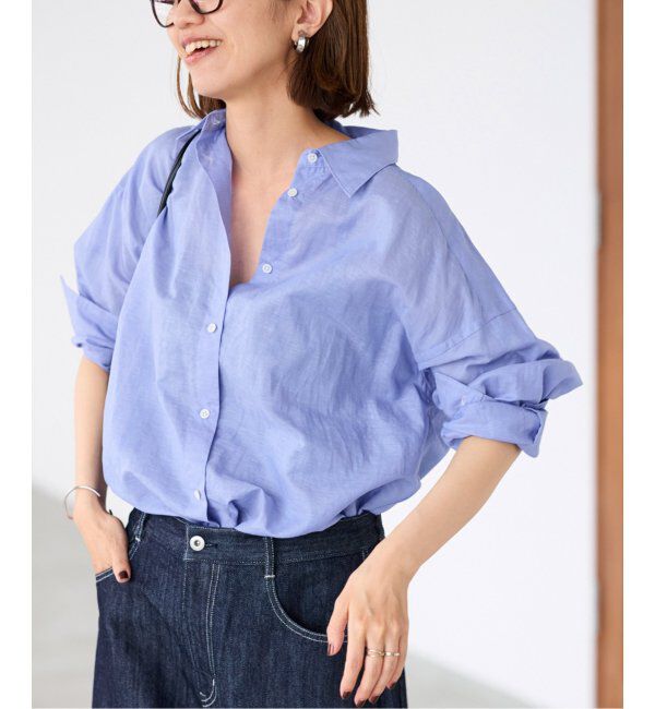 FRAMeWORK「コットンリネンオーバーシャツ」|シャツ・ブラウス|