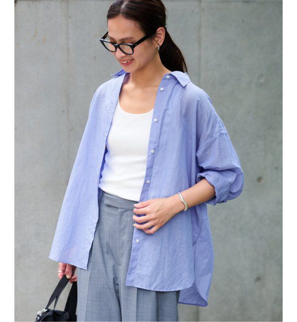 FRAMeWORK「コットンリネンオーバーシャツ」|シャツ・ブラウス|