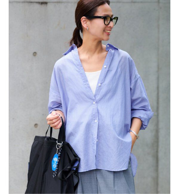 FRAMeWORK「コットンリネンオーバーシャツ」|シャツ・ブラウス|