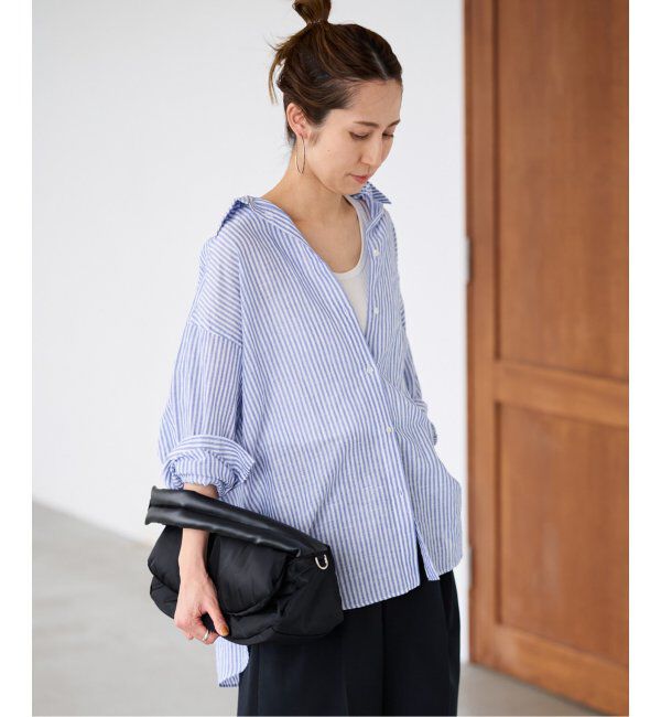 FRAMeWORK「コットンリネンオーバーシャツ」|シャツ・ブラウス|