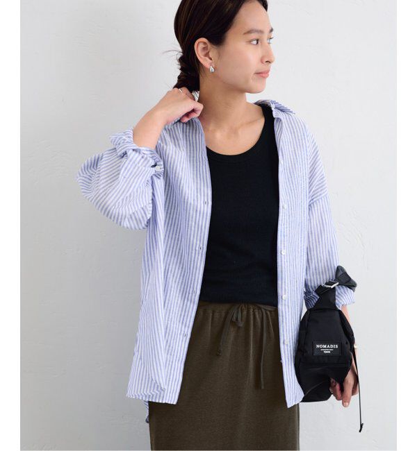 FRAMeWORK「コットンリネンオーバーシャツ」|シャツ・ブラウス|