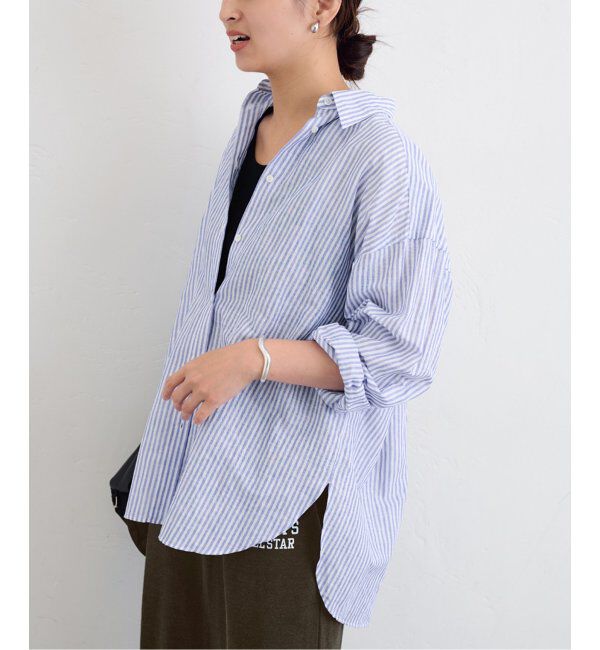 FRAMeWORK「コットンリネンオーバーシャツ」|シャツ・ブラウス|