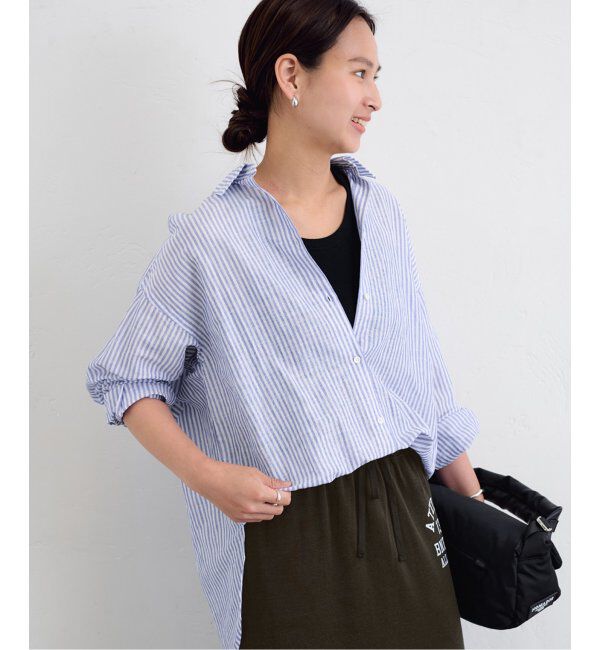 FRAMeWORK「コットンリネンオーバーシャツ」|シャツ・ブラウス|