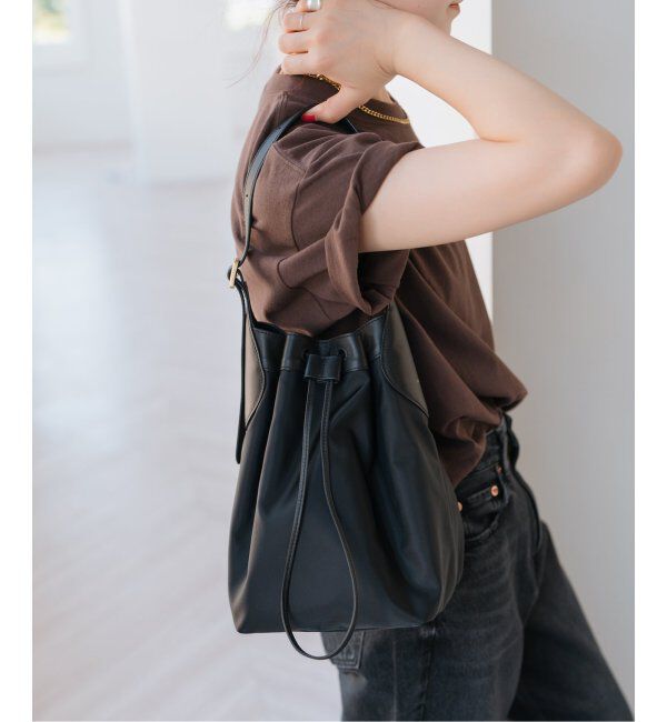 Spick and Span「ORSETTO / オルセット RITMO ナイロン巾着バッグ」|ショルダー・メッセンジャー|ブラック