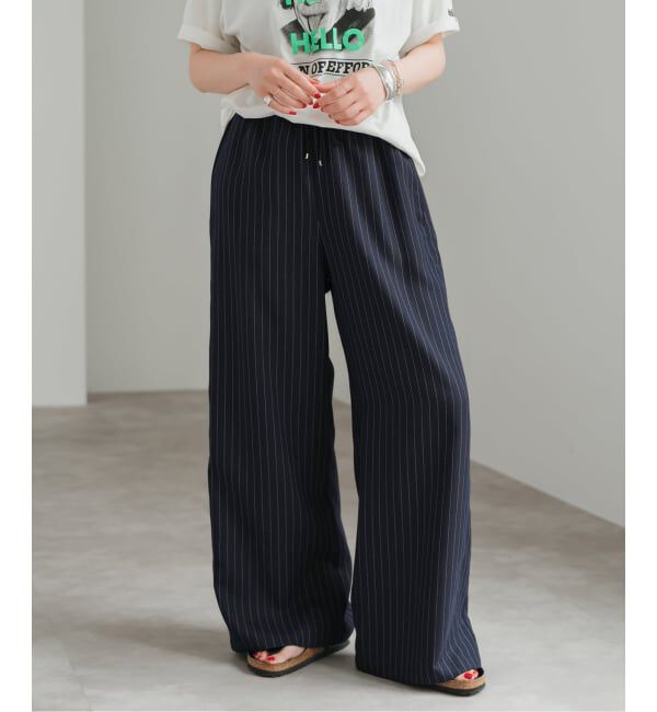 Spick and Span「《WEB限定 / 追加》ジョーゼットイージーパンツ」|スラックス|