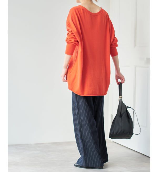 Spick and Span「コットンバルキーヤーンルーズVネックプルオーバー」|ニット・セーター|