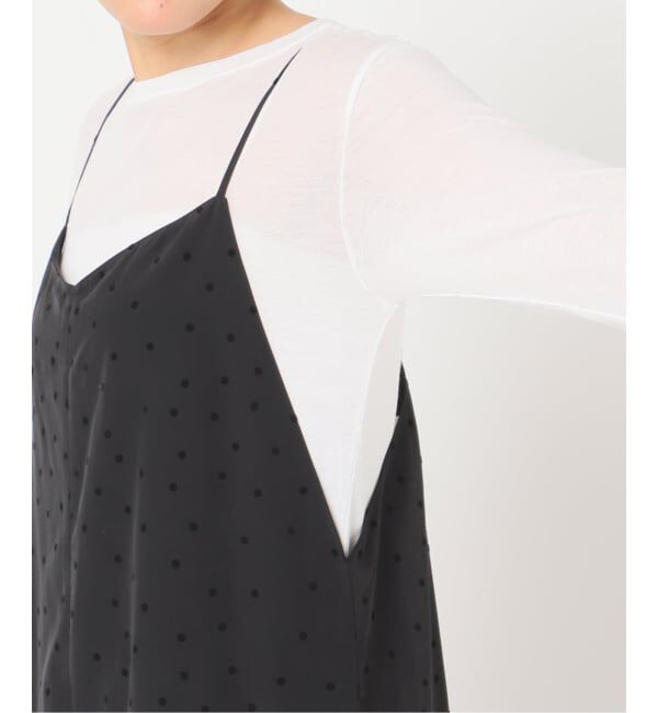 Spick and Span「《WEB限定》フロッキードットキャミサロペット」|オールインワン|