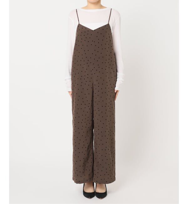 Spick and Span「《WEB限定》フロッキードットキャミサロペット」|オールインワン|