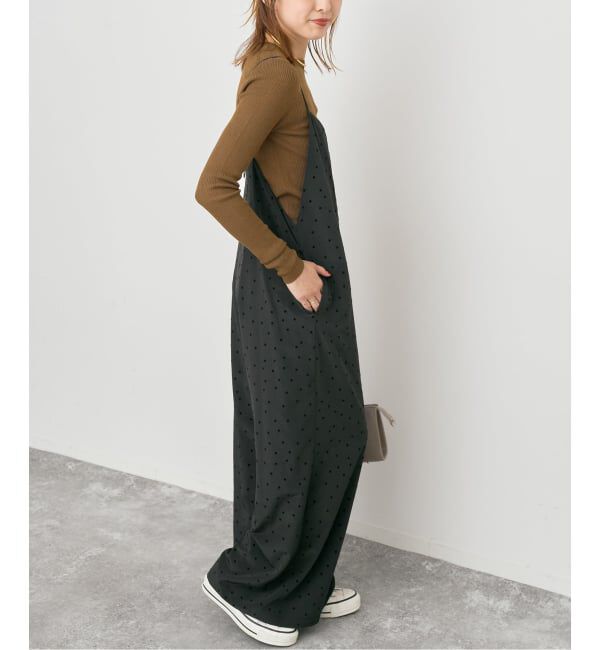 Spick and Span「《WEB限定》フロッキードットキャミサロペット」|オールインワン|