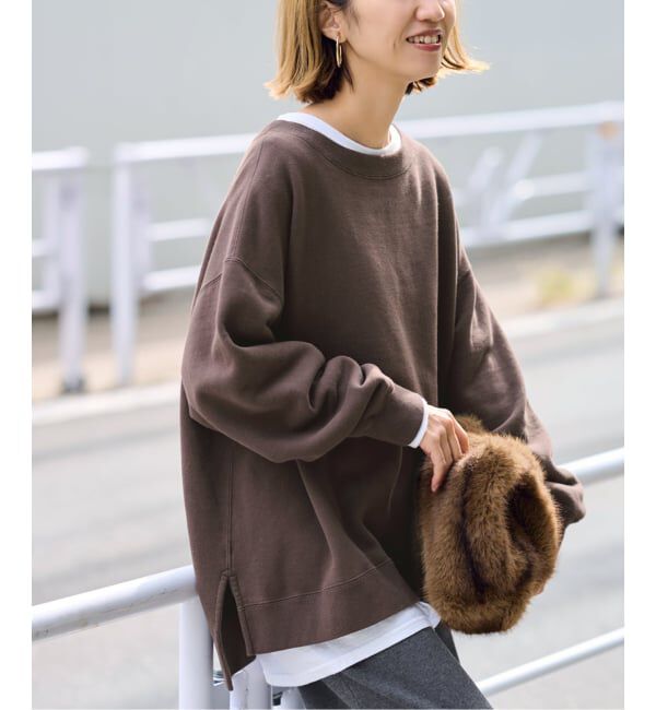 FRAMeWORK「≪一部カラーWEB限定 / 追加≫ボートネックワイドスウェット 3」|スウェット・ジャージ|ブラウン