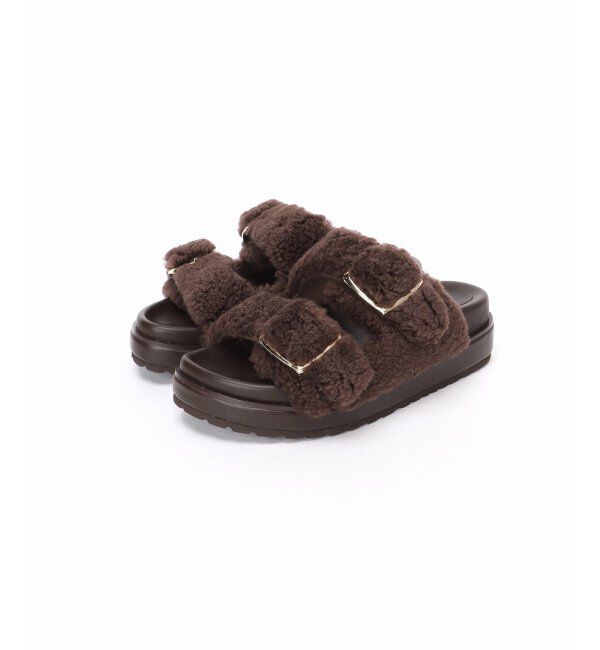  「レザーボアベルトサンダル」|サンダル|