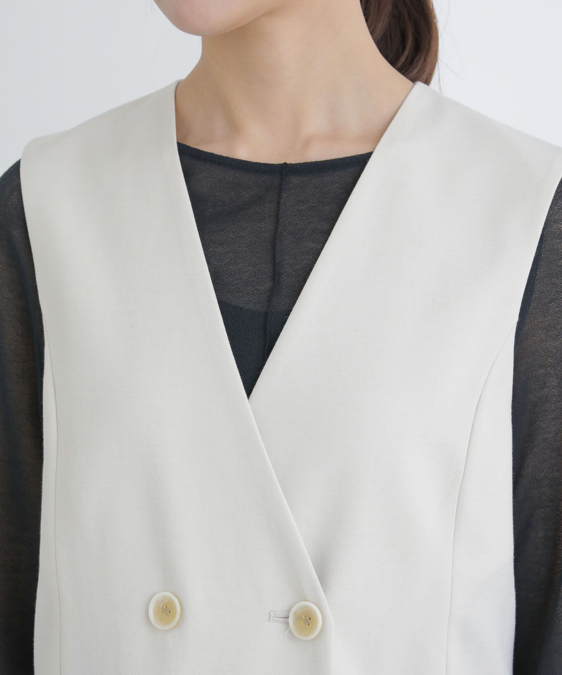 nano･universe「ロングジレ(セットアップ可)」|ベスト・ジレ|