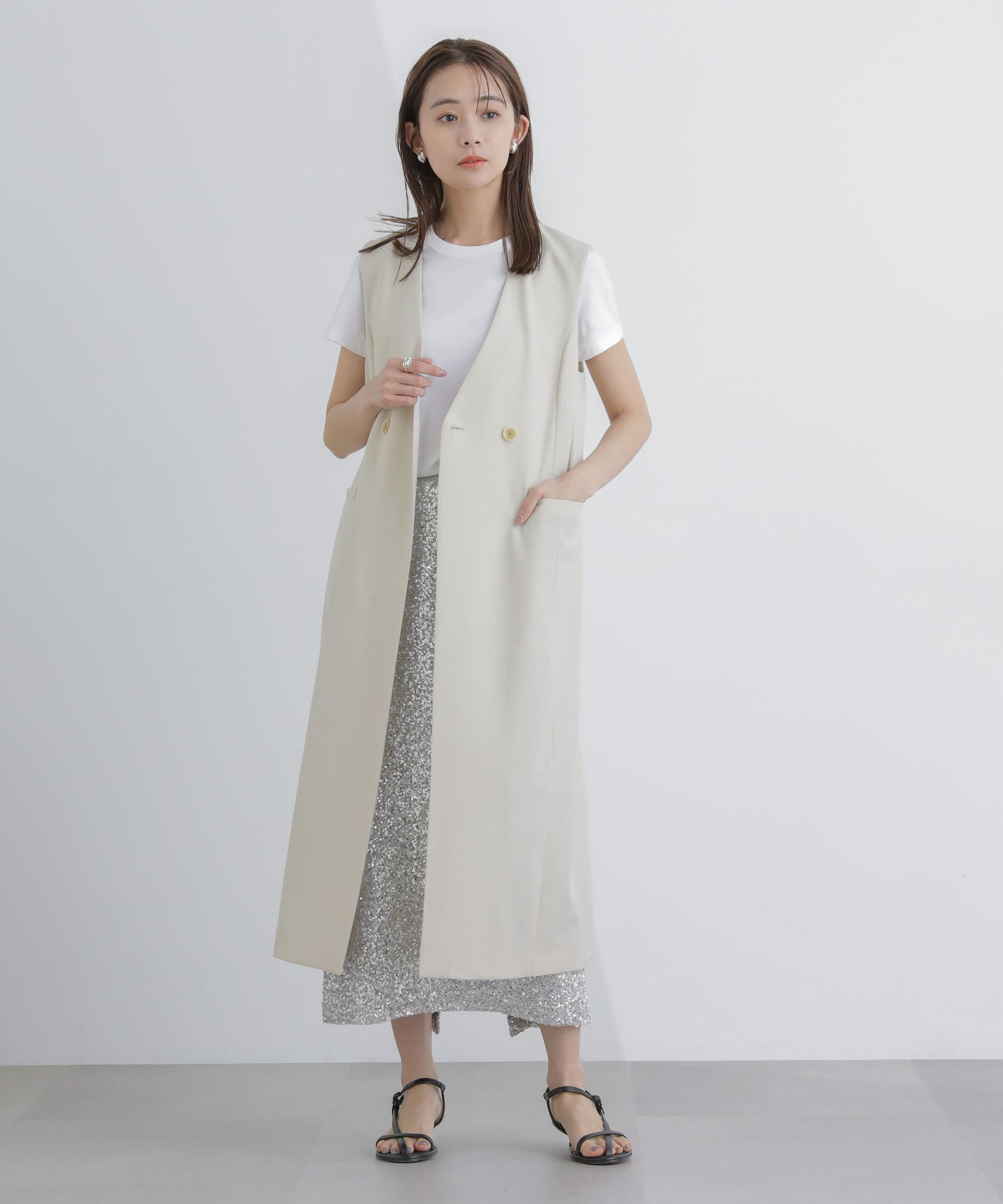 nano･universe「ロングジレ(セットアップ可)」|ベスト・ジレ|