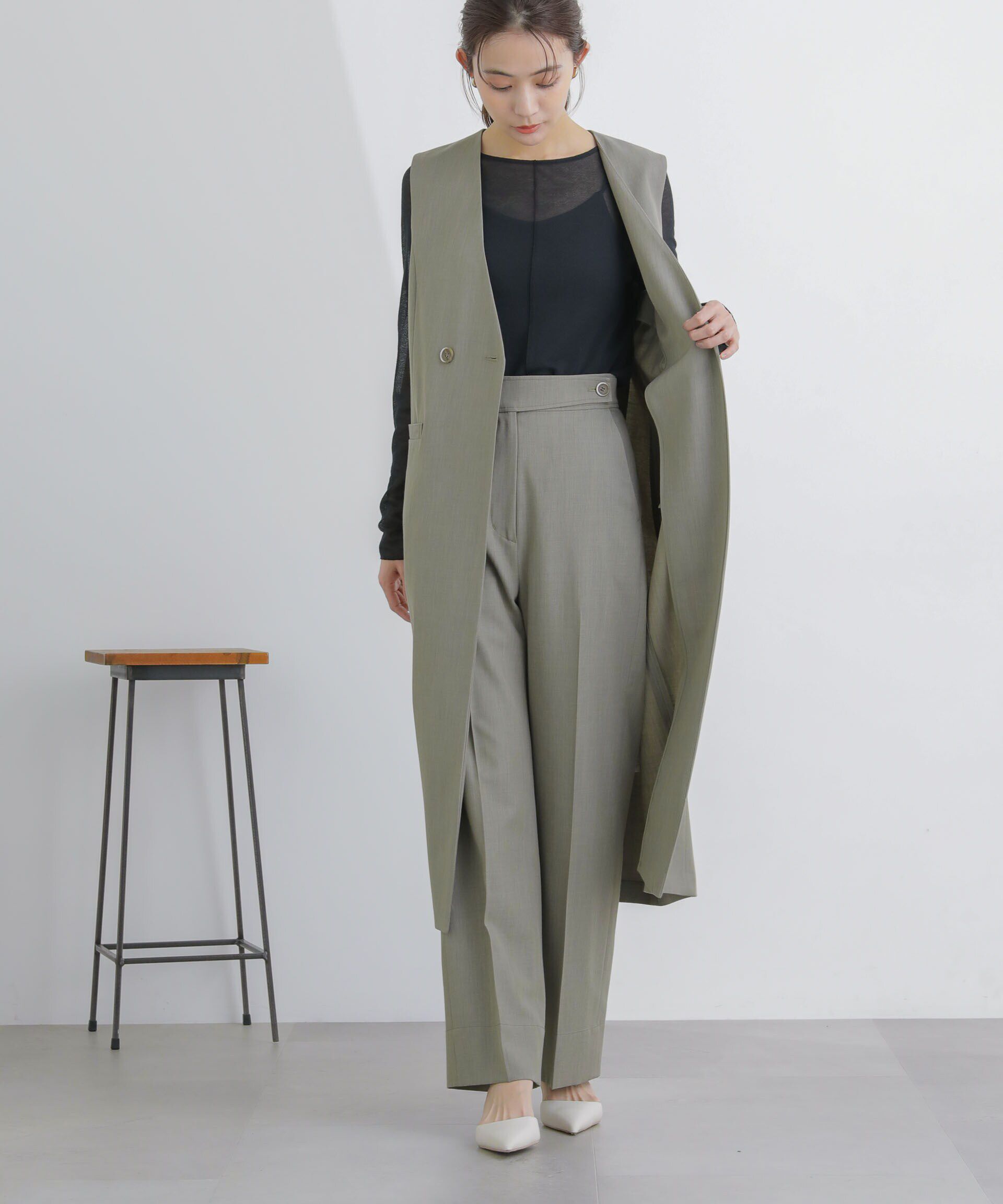 nano･universe「ロングジレ(セットアップ可)」|ベスト・ジレ|