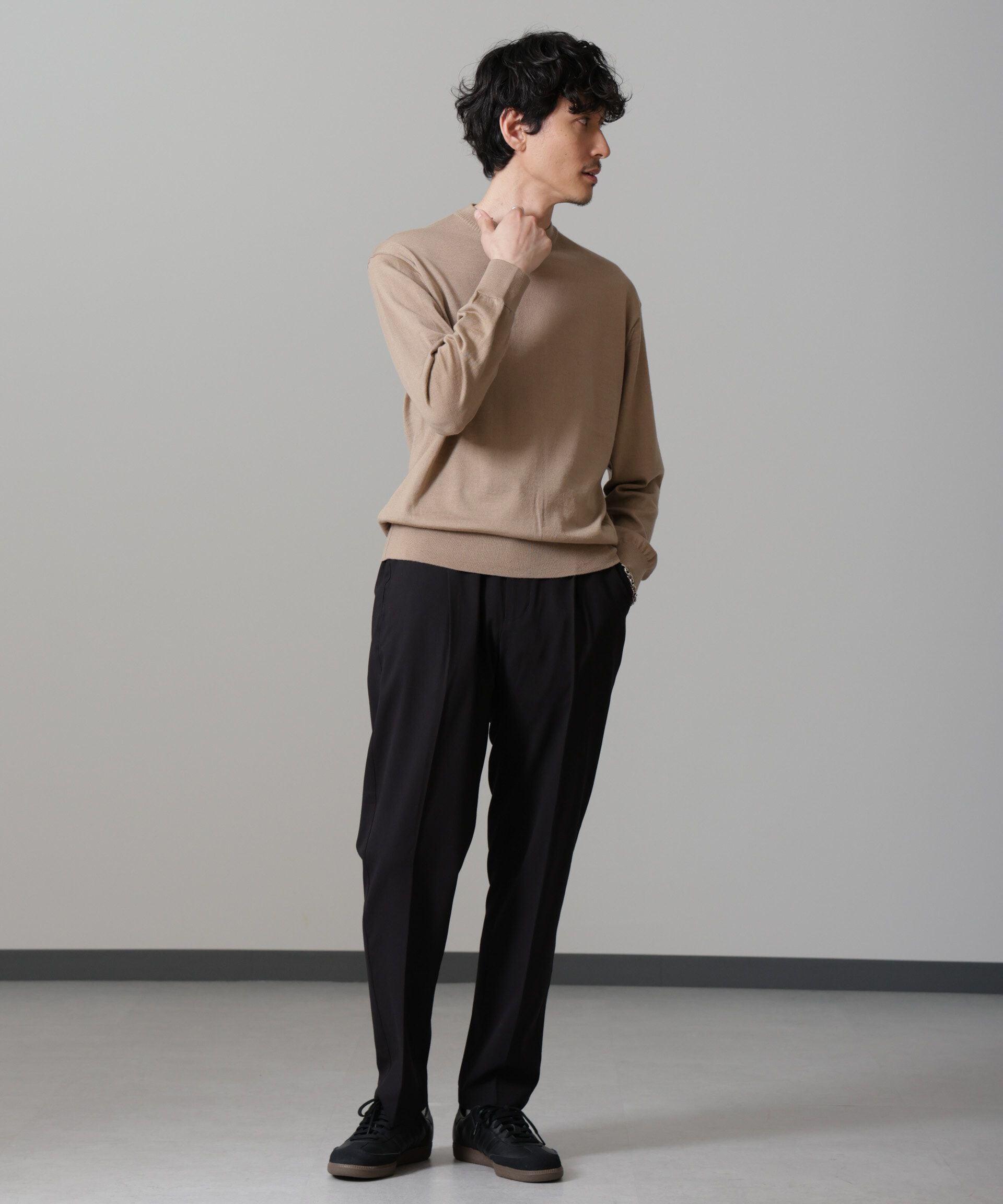 nano･universe「「毛玉レスニット」 ファインゲージクルーネック」|ニット・セーター|