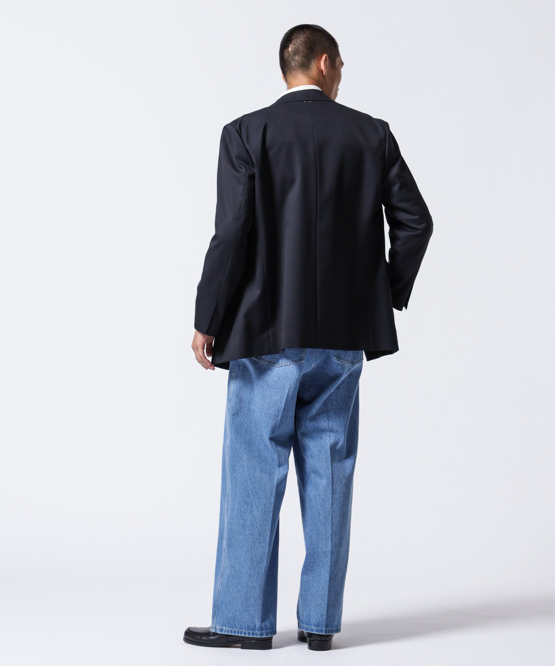 nano･universe「「ASSEMBLANC」ラップディティールデニムトラウザー」|チノ|