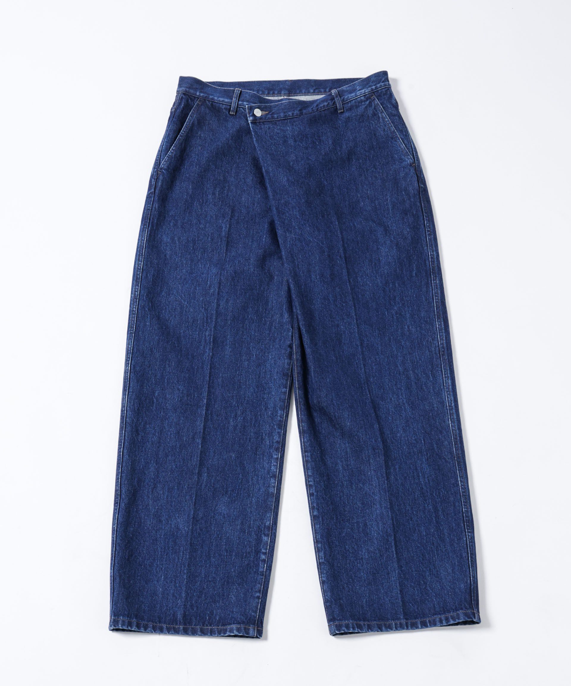 nano･universe「「ASSEMBLANC」ラップディティールデニムトラウザー」|チノ|