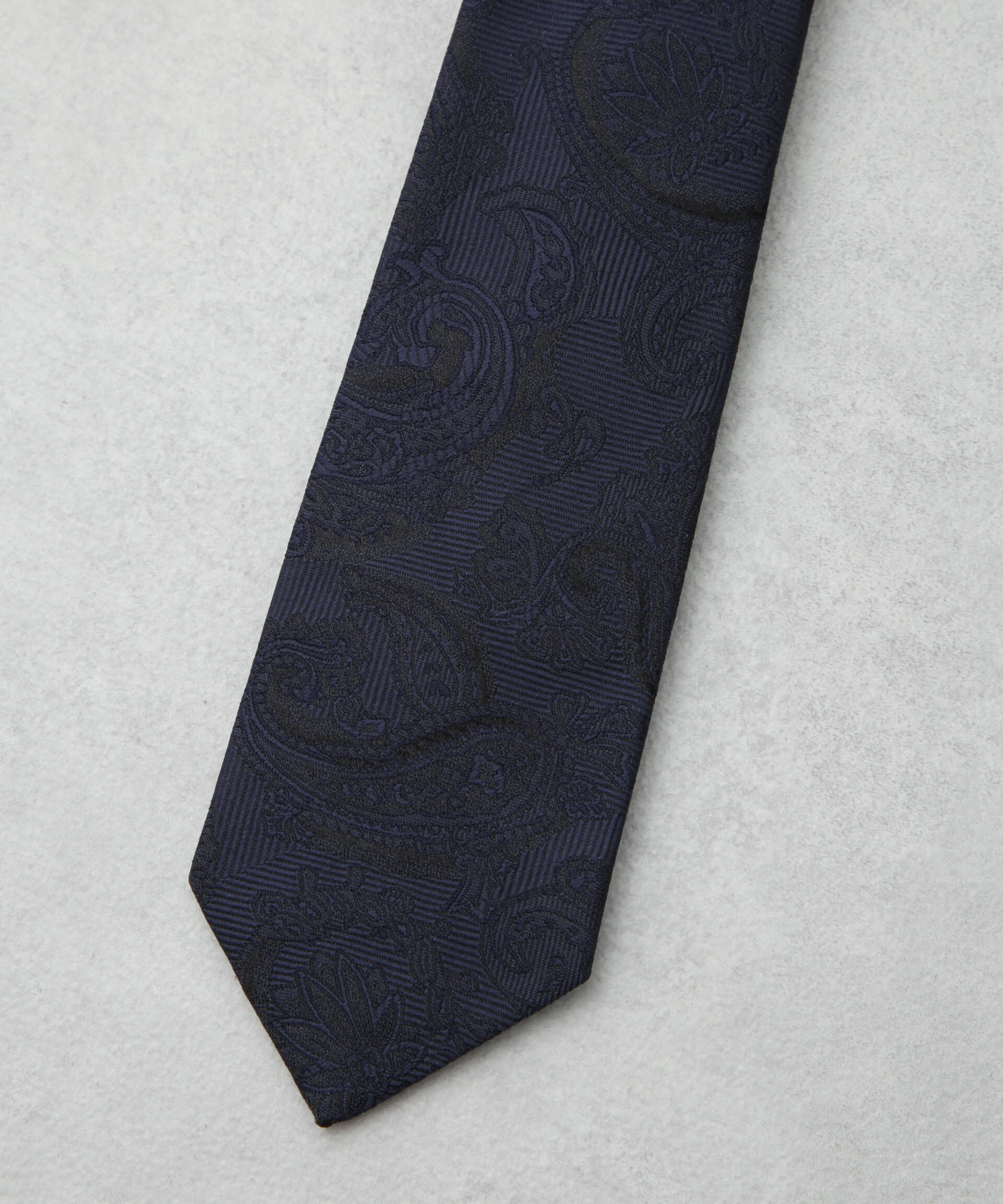 nano･universe「京都ウォッシャブルシャドーペイズリーネクタイ 1」|ネクタイ・蝶ネクタイ|