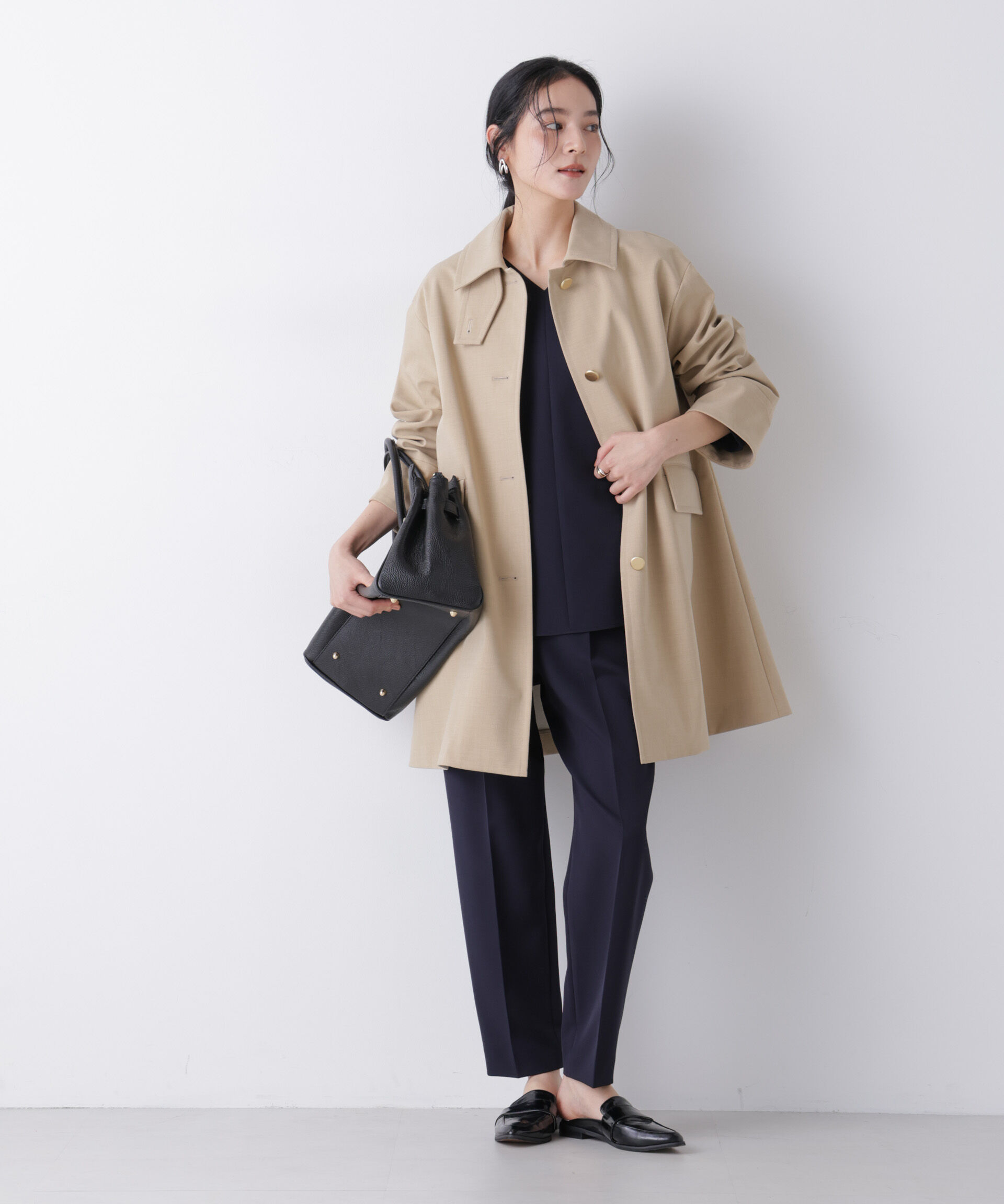 nano･universe「ボンディングステンカラーコート」|その他|