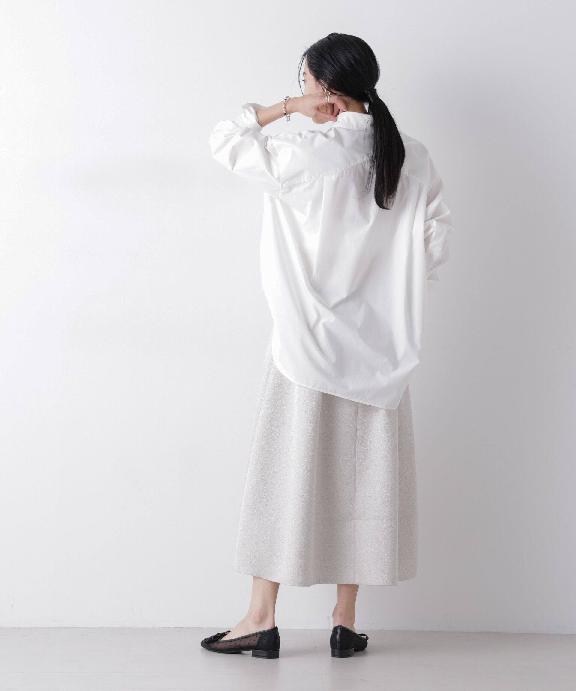 nano･universe「ジャガードボリュームタックスカート(セットアップ可)」|スカート|