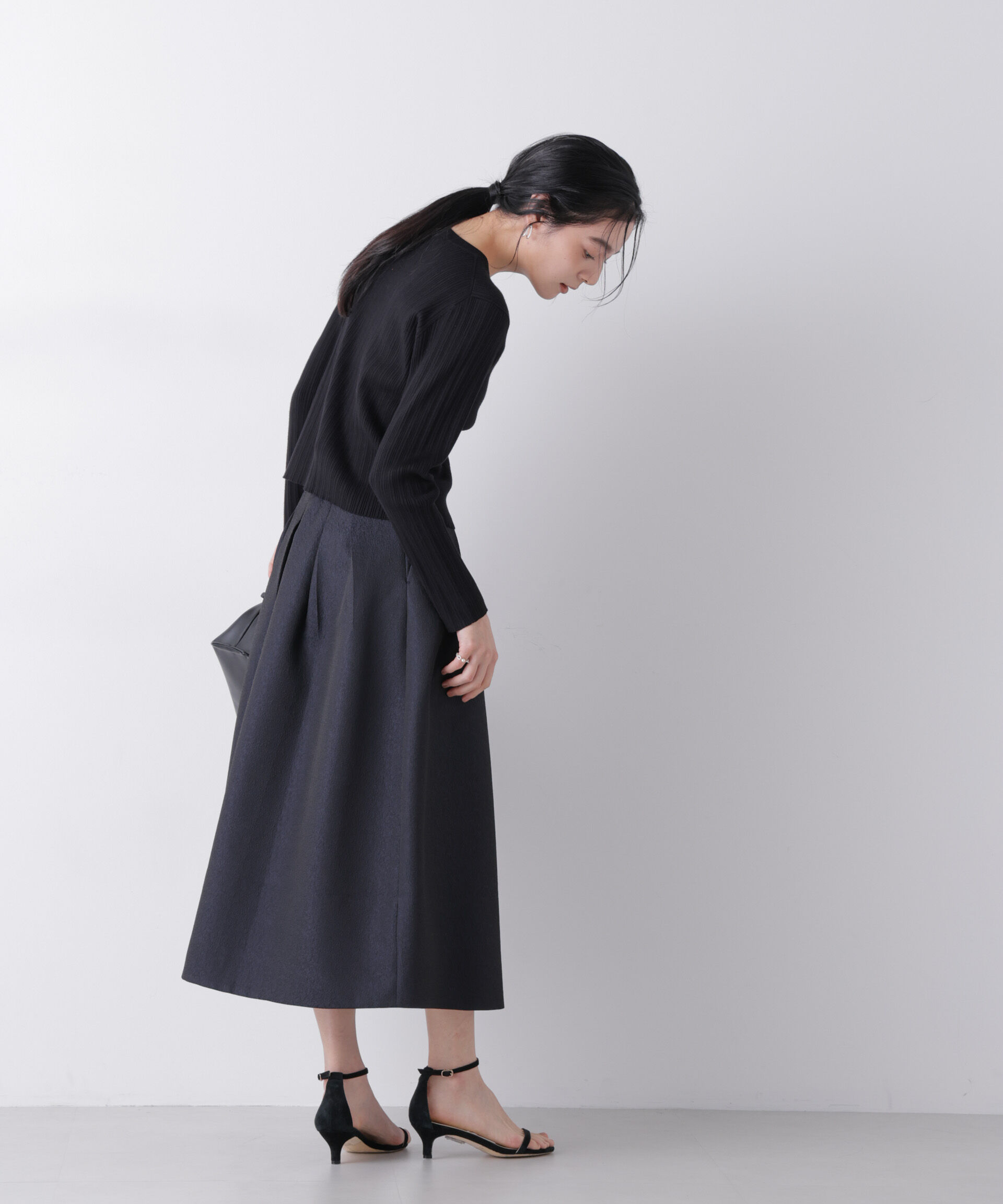 nano･universe「ジャガードボリュームタックスカート(セットアップ可)」|スカート|