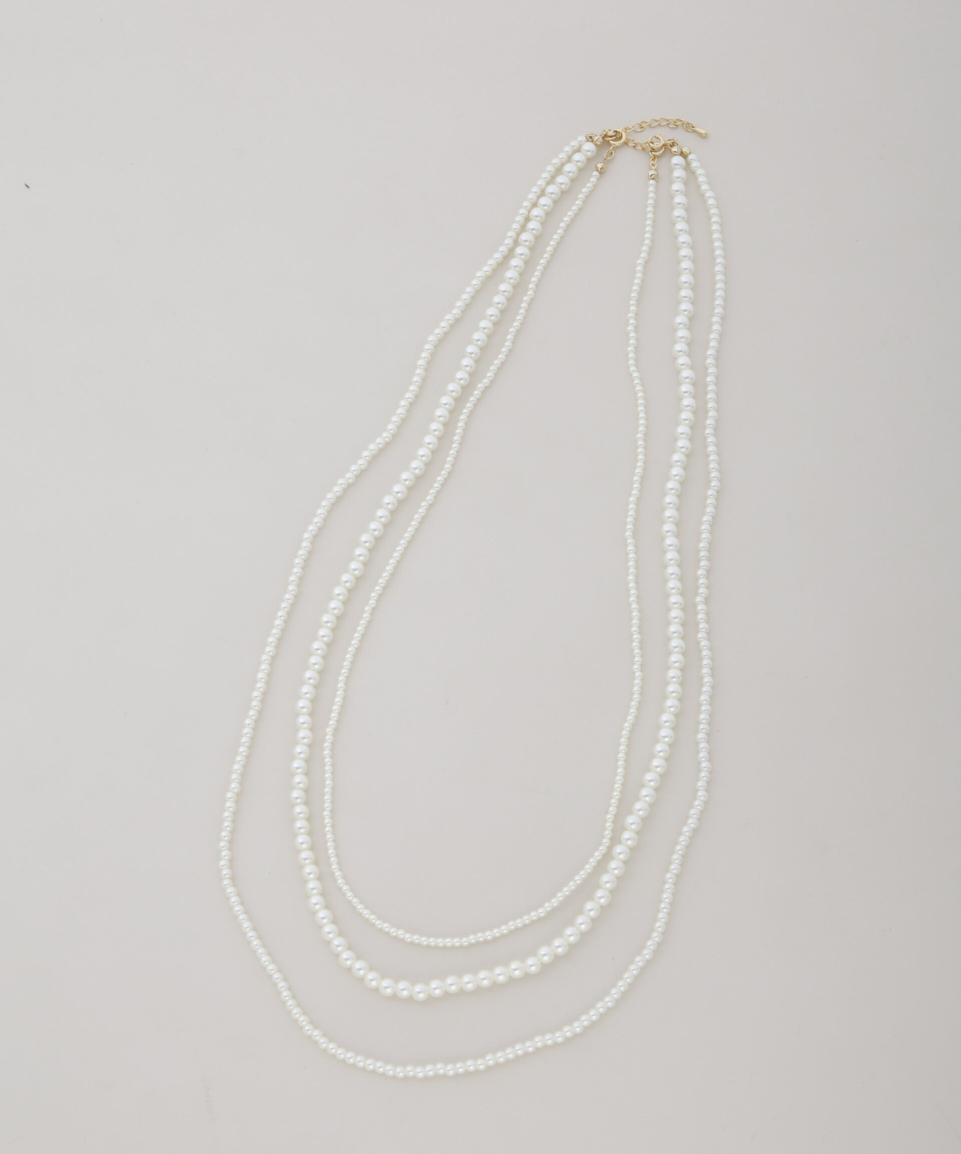 nano･universe「フェイクパールマルチウェイ3連ネックレス」|ネックレス|