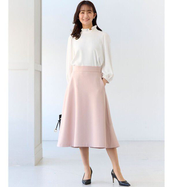 組曲「【KUMIKYOKU NAVY】ジョーゼットシフォン スタンドフリルブラウス」|シャツ・ブラウス|