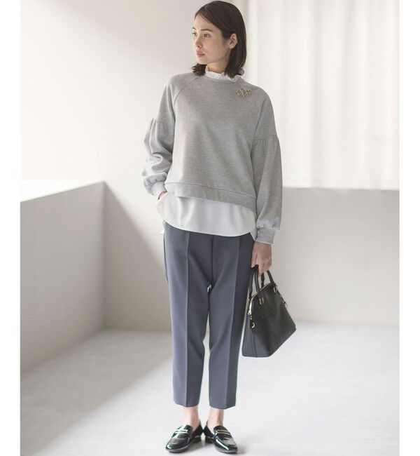 組曲「【KUMIKYOKU NAVY】ジョーゼットシフォン スタンドフリルブラウス」|シャツ・ブラウス|