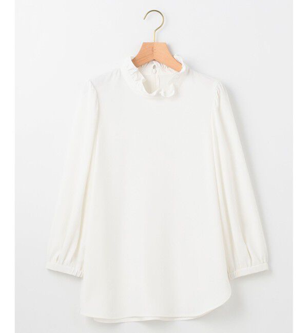 組曲「【KUMIKYOKU NAVY】ジョーゼットシフォン スタンドフリルブラウス」|シャツ・ブラウス|