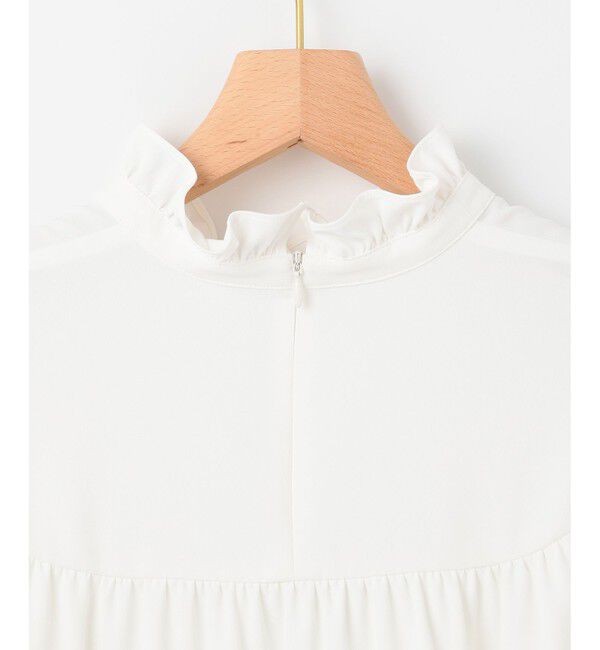 組曲「【KUMIKYOKU NAVY】ジョーゼットシフォン スタンドフリルブラウス」|シャツ・ブラウス|