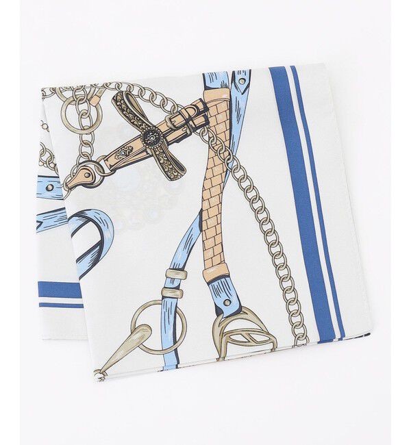 組曲「アクセサリーモチーフシルクスカーフ」|バンダナ・スカーフ|ブルー系5