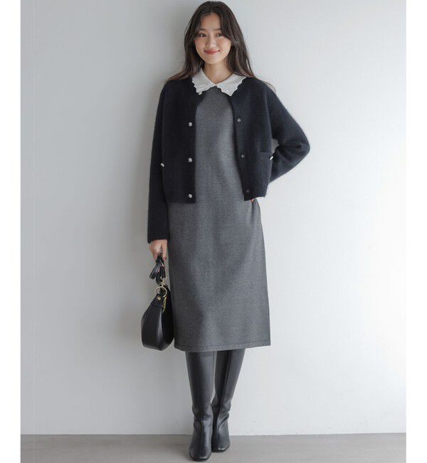 組曲「【加藤ローサさん着用】フラッフィーファーニット ジャケット」|カーディガン|