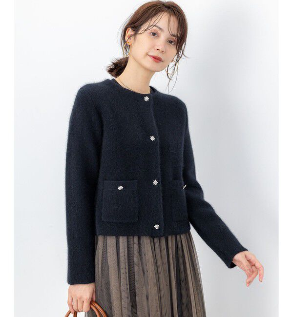 組曲「【加藤ローサさん着用】フラッフィーファーニット ジャケット」|カーディガン|